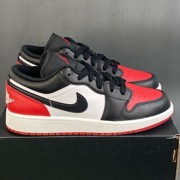 Nike Air Jordan 1 Low ALT TD 'Bred Toe 2.0' sneaker shoes Youths size 4 (Y4) - Picture 4 of 9